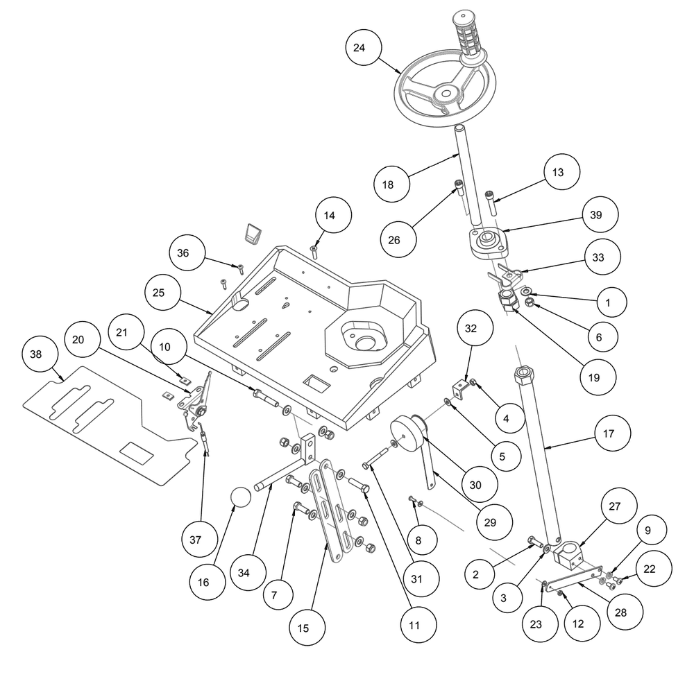 Section 07 Diagram and Parts List for MK-2425KSP 170957 MK Diamond Concrete Saw